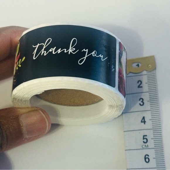 Floral Thank You Sticker Roll - Picture 4 of 4